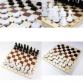 Фото товара - Настольная Игра Шахматы и шашки (складная доска 29*29см, дерево, пластик) 03879, (ООО "Десятое королевство")