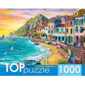 Маленькое фото товара - ПазлыTOPpuzzle 1000 дет. Курортный город на закате ХТП1000-2169, (Рыжий кот). Вариант №1