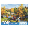 Фото товара - ПазлыTOPpuzzle 1000 дет. И. Прищепа. Золотая осень (Русская коллекция) П1000-1059/РУКТП1000-1059, (Рыжий кот)