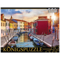 Фото товара - ПазлыKONIGSPUZZLE 500 дет. Венеция. Остров Бурано ШТK500-6797, (Рыжий кот)