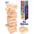 Фото товара - Логическая Игра Башня. Высотка. Фанты (54 деревянных бруска, в коробке, от 6 лет) ИН-3287, (Рыжий кот)