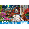 Фото товара - ПазлыTOPpuzzle 500 дет. Котята на крыше П500-0734, (Рыжий кот)