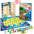 Фото товара - Настольная Игра Пиратский остров (2в1, тест-квест, игровое поле 71*50см, фишки, 50 карточек, кубик, в пакете, от 6 до 10 лет) 02082, (ООО "Русский стиль")