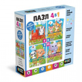 Фото товара - Пазл Baby Games набор 4 дет.,6 дет.,9 дет.,12 дет. Паровоз (4в1) 08582, (ООО "Оригами")