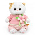 Маленькое фото товара - Budi Basa Мягкая Игрушка Кошечка Ли-Ли BABY в свитшоте с цветком (20см, в подарочной коробке) LB-146, (ООО "МПП"). Вариант №1