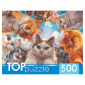 Фото товара - ПазлыTOPpuzzle 500 дет. Необычное селфи котов Ф500-7728, (Рыжий кот)