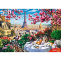 Фото товара - Пазлы 500 дет. Завтрак в Париже Ф500-9936, (Рыжий кот)
