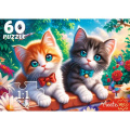 Маленькое фото товара - Пазлы 60 дет. Котята с бантиками УК60-0223, (Рыжий кот). Вариант №1