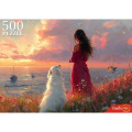 Фото товара - Пазлы 500 дет. На закате Ф500-8721, (Рыжий кот)