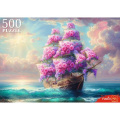 Фото товара - Пазлы 500 дет. Цветочный корабль Ф500-1734, (Рыжий кот)