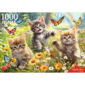 Маленькое фото товара - Пазлы 1000 дет. Котята и бабочки Ф1000-0198, (Рыжий кот). Вариант №1