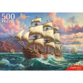 Фото товара - Пазлы 500 дет. Парусник на рассвете Ф500-0192, (Рыжий кот)