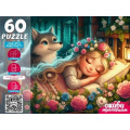 Фото товара - Пазлы 60 дет. Оживи мультфильм. Баю баюшки баю (+QR-код)  П60-3533, (Рыжий кот)