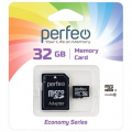 Фото товара - Карта памяти Perfeo microSD 32GB High-Capacity (Class 10) economy series с адаптером ТТ0011282 PERFEO