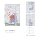 Маленькое фото товара - Блокнот на спирали А6+ 80л линия на резинке "CUTE JOURNAL MINI. ЛАВАНДОВЫЕ ЛАМЫ" 3-575/02 Bruno Visconti. Вариант №1