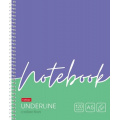 Маленькое фото товара - Тетрадь 120л клетка на спирали твердая обложка "Underline" (080554) 28279 Хатбер. Вариант №1