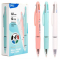Фото товара - Ручка шариковая автоматическая  4-х цветная EQ181 ассорти 1.0мм (1905941) Deli