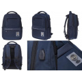 Фото товара - Рюкзак молодежный "PRO. Navy" 43х31,5х14,5 см 2 отделения 4 кармана, с USB-выходом (067399) 12116 Хатбер
