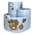 Фото товара - Подставка для письменных принадлежностей вращающаяся "KIDS" 160х105х115 мм 3 отделения голубая с наклейками LXKDOST-SB LOREX KIDS
