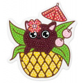 Фото товара - Кристальная алмазная мозаика 9х10,5 см "ТропиКот" магнит ALVM-082 ФРЕЯ