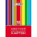 Фото товара - Набор цветного картона мелованного А4 12л 12цв "Creative Set" (088743) 32572 Хатбер