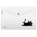 Фото товара - Папка с кнопкой  А4 180мкм 63500 Clear Cat ErichKrause
