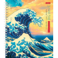 Фото товара - Тетрадь 120л клетка на спирали 3 цв. разделителя "Big wave" (088427) 32197 Хатбер