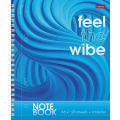 Фото товара - Тетрадь 120л клетка на спирали 3 цв. разделителя "Feel the wibe" (088430) 32268 Хатбер