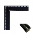 Маленькое фото товара - Фоторамка 15х21 пл. Стиль черный с серебром 110-blackSРП1521 Планета рамок. Вариант №1