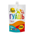 Фото товара - Гуашь 250 мл оранжевая(orange) 214 "Учись" Группа 2 дой-пак с штуцером LGD-250 Лео