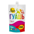 Фото товара - Гуашь 250 мл фуксия(fuksia) 307 "Учись" Группа 4 дой-пак с штуцером LGD-250 Лео