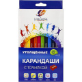 Маленькое фото товара - Карандаши 12цв "Классика" трехгранные утолщенные, с точилкой 35С 2316-08 Луч. Вариант №1