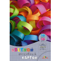Фото товара - Набор цветного картона А4 10л 10цв  волшебного "Яркие полоски" С0010-51 АппликА