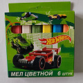 Фото товара - Мел цветной  6 шт "Горячие колеса/Hot Wheels" в картонной упаковке с европодвесом 89102 Centrum