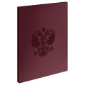 Фото товара - Папка пластиковая 4 кольца 25мм "Герб" ММ-327661 гранат 700мкм Стамм