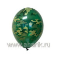 Фото товара - Шар с рисунком 14" шелкография "Камуфляж" 1103-0703 BELBAL