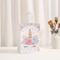 Фото товара - Пакет Бумажный 15*21 Единорожка в цветах (крафт) SY-403S, (Yiwu Ouwei Paper packaging Co.,Ltd.)