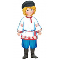 Маленькое фото товара - Плакат Мальчик в русском костюме (северном) (42*18см, вырубка) (Ф-9318), (Сфера, 2024), Л, c.1. Вариант №1