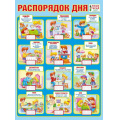 Фото товара - 071040 Плакат пиши-стирай "Распорядок дня" (А2, текст, лак), (МирПоздр)