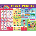 Фото товара - 0801024 Плакат "FUNNY ENGLISH" (А2, текст), (Праздник)
