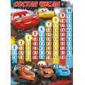 Фото товара - 4309600 Плакат "Состав числа" (А2, Disney Тачки), (ИмперияПоздр)
