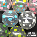 Фото товара - Шар воздушный 12" Горох (прозрачный кристалл) QQ2060, (Xiongxian Meizhihai Latex Products Co., Ltd)