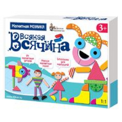 Большое фото товара - Мозаика Магнитная 84 дет. Всякая всячина (в коробке) (от 3 лет) 01761, (ООО "Десятое королевство"), 11-135003. Вариант №1