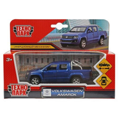 Большое фото товара - Модель Инерционная Технопарк Volkswagen Amarok (11см, металл, открываются двери, синий, в коробке) 67336, (Shantou City Daxiang Plastic Toy Products Co., Ltd), 11-140076. Вариант №1