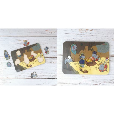 Большое фото товара - WoodLandToys Пираты-бегемоты в пещере (5 деталей, рамка-вкладыш) (дерево) (от 3 лет) 011803, (ООО "СИБИРСКИЙ СУВЕНИР"), 11-151154. Вариант №1