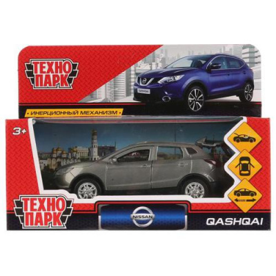 Большое фото товара - Модель Инерционная Технопарк NISSAN QASHQAI (12см, металл, открываются двери и багажник, серая, в коробке) QASHQAI-GY, (Shantou City Daxiang Plastic Toy Products Co., Ltd), 11-156746. Вариант №1