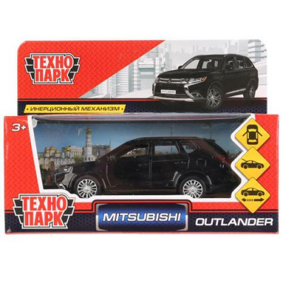 Большое фото товара - Модель Инерционная Технопарк Mitsubishi Outlander (12см, металл, открываются двери, черный, в коробке) OUTLANDER-BK, (Shantou City Daxiang Plastic Toy Products Co., Ltd), 11-166510. Вариант №1