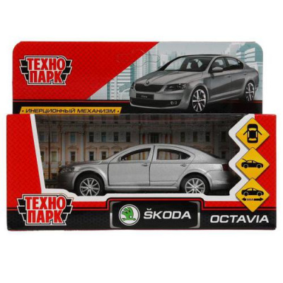 Большое фото товара - Модель Инерционная Технопарк Skoda Octavia (12см, металл, открываются двери, серебристый, в коробке) OCTAVIA-SL, (Shantou City Daxiang Plastic Toy Products Co., Ltd), 11-166540. Вариант №1