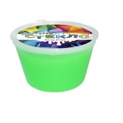 Большое фото товара - ЛЕПА Слайм Стекло. Party Slime. Лизун (50гр, зеленый неон, t замерзания +5°C, в банке, от 3 лет) 00-00001513/00-00512370, (ООО "Новая Химия"), 11-169293. Вариант №1
