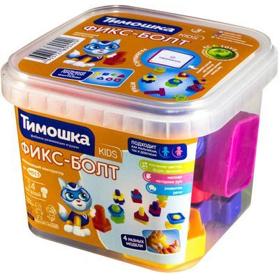 Большое фото товара - Конструктор Тимошка KIDS 14 дет. Фикс-Болт (в контейнере, от 3 лет) М013, (ТД Алтай), 11-171776. Вариант №1